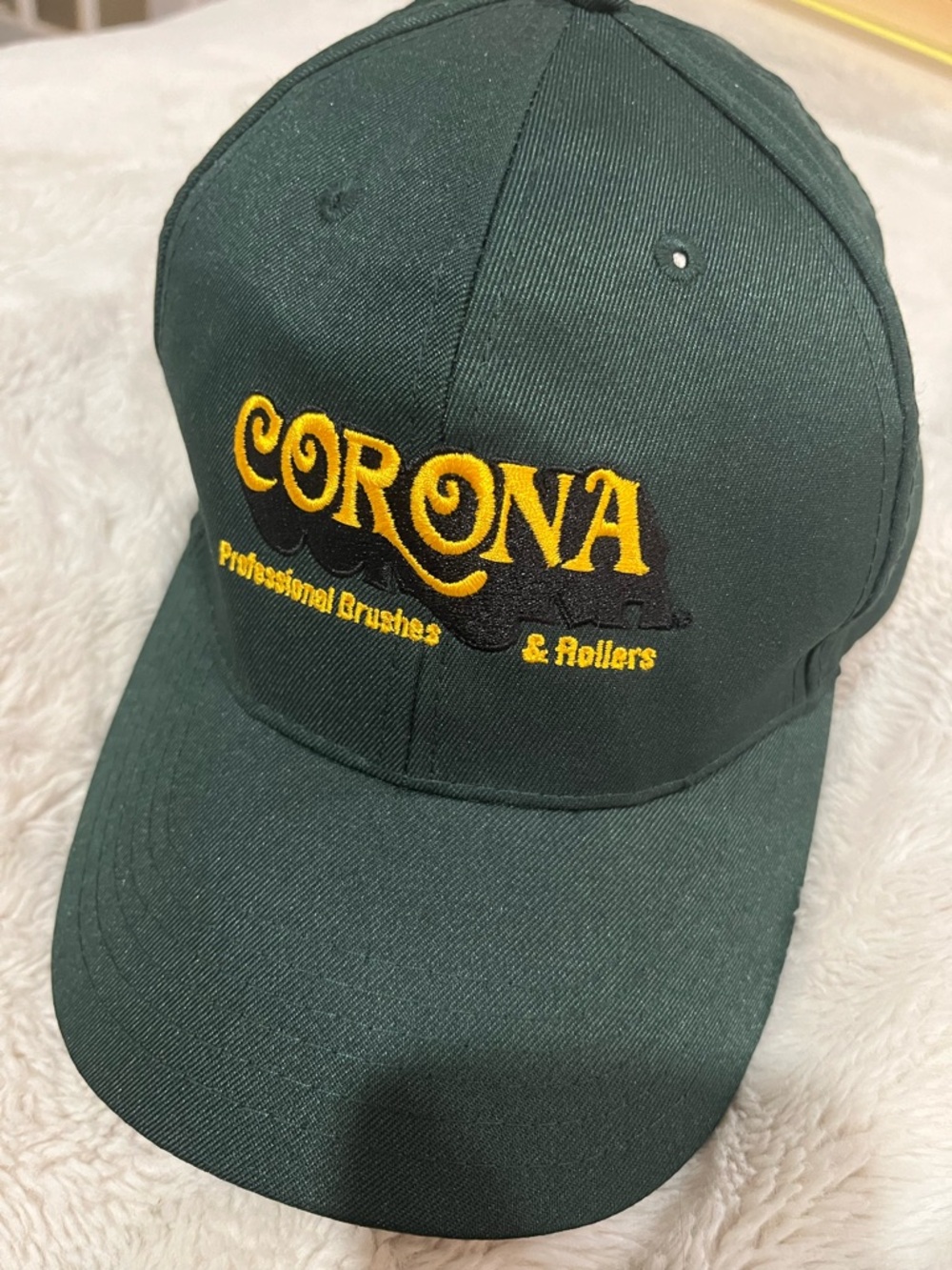 Corona Embroidered Hat in Dark Green with Yellow Logo - Picture 5 of 5